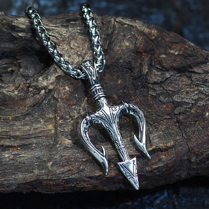 "Power and Courage" Poseidon Trident Necklace
