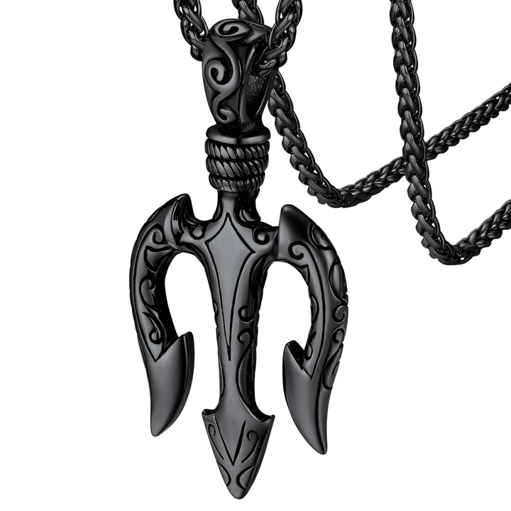 "Power and Courage" Poseidon Trident Necklace