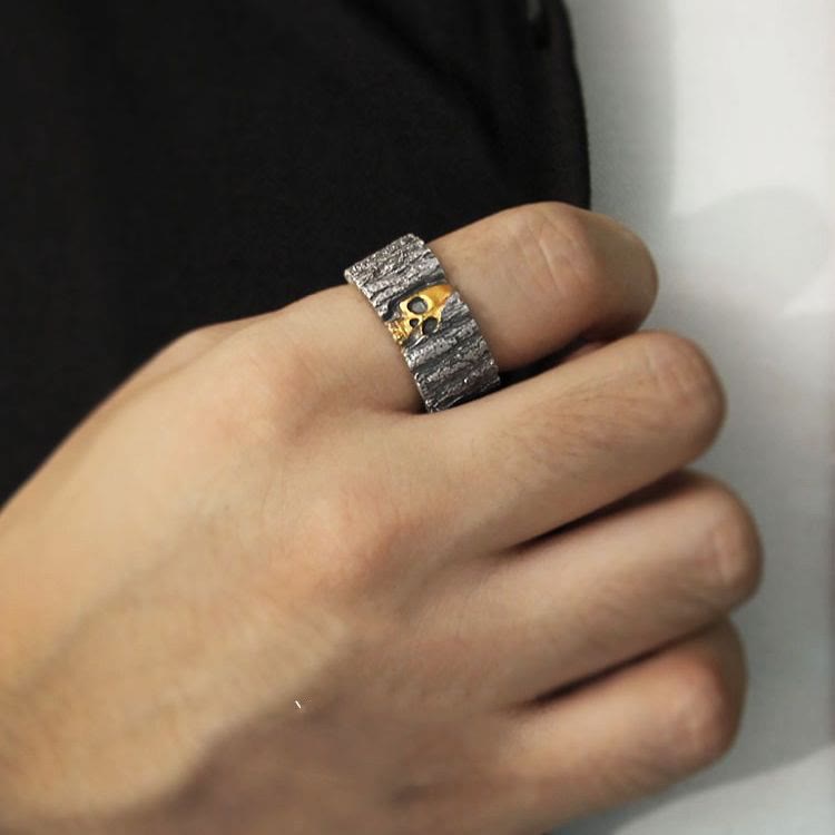 Immortality Skull Engraved Ring