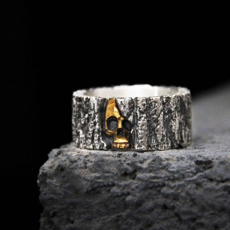 Immortality Skull Engraved Ring