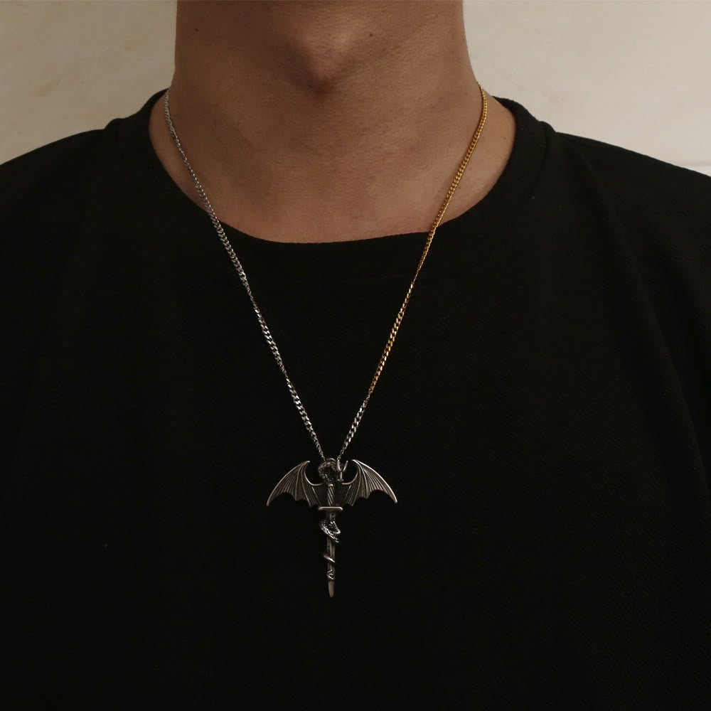 Pterosaur Sword Flying Dragon Necklace