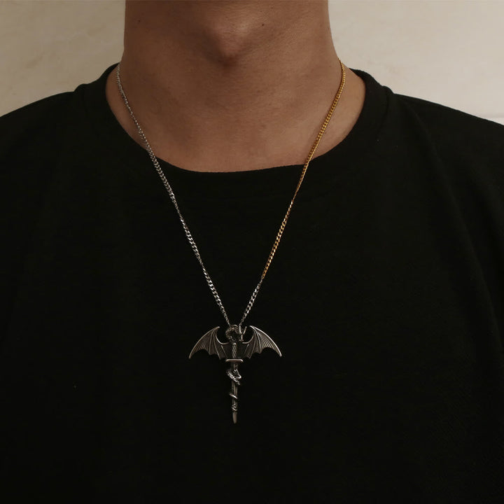 Pterosaur Sword Flying Dragon Necklace