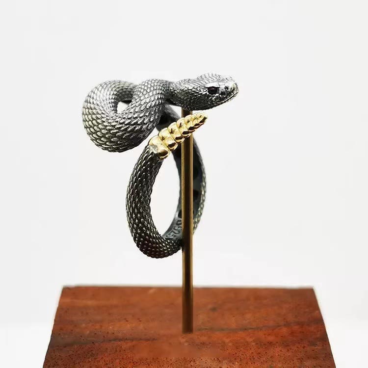 Vintage Rattlesnake Adjustable Ring