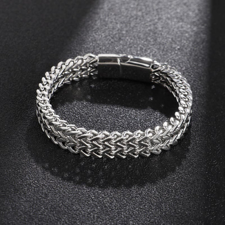 Classic Double Row Wheat Chain Bracelet
