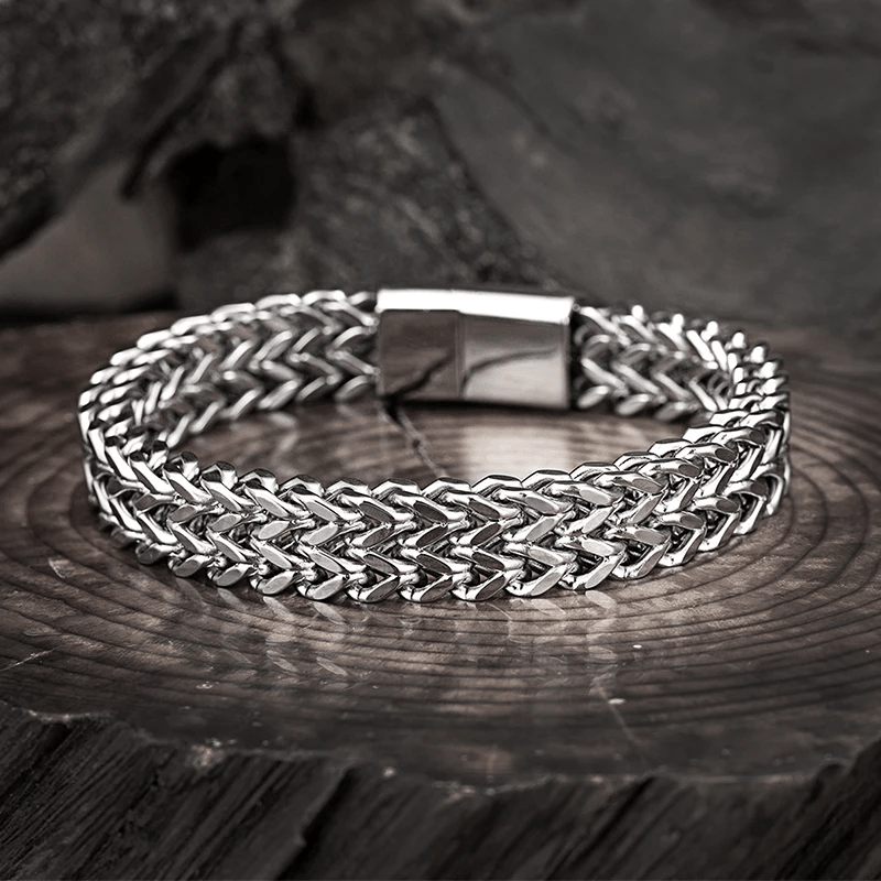 Classic Double Row Wheat Chain Bracelet