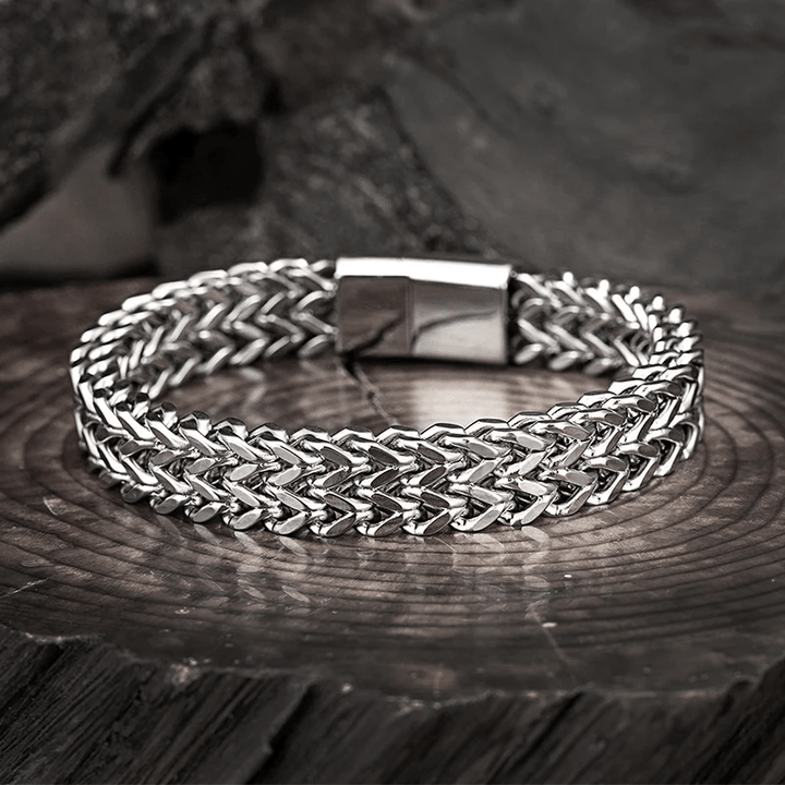Classic Double Row Wheat Chain Bracelet