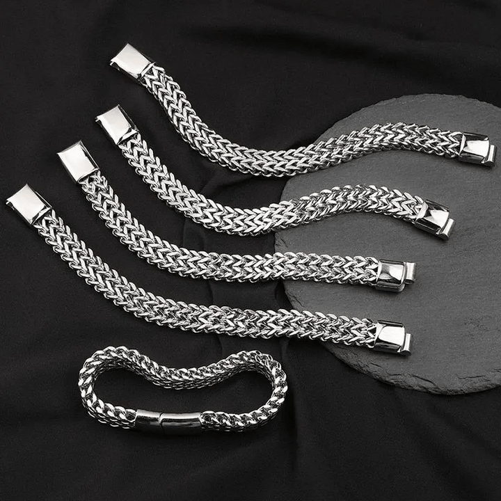 Classic Double Row Wheat Chain Bracelet