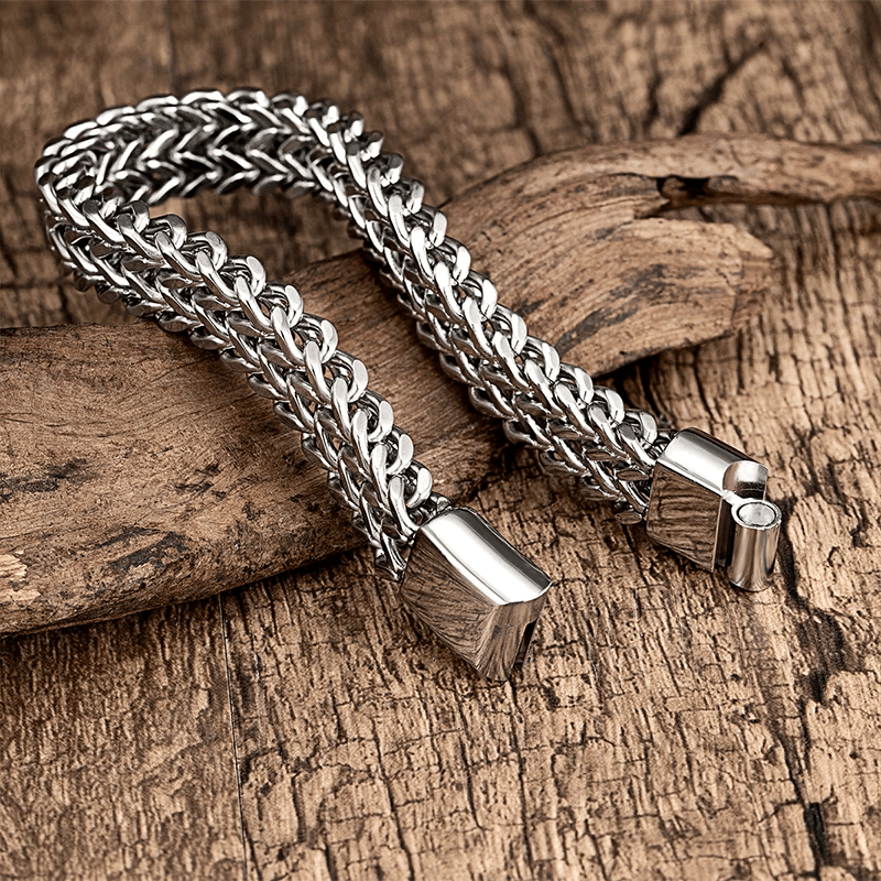 Classic Double Row Wheat Chain Bracelet