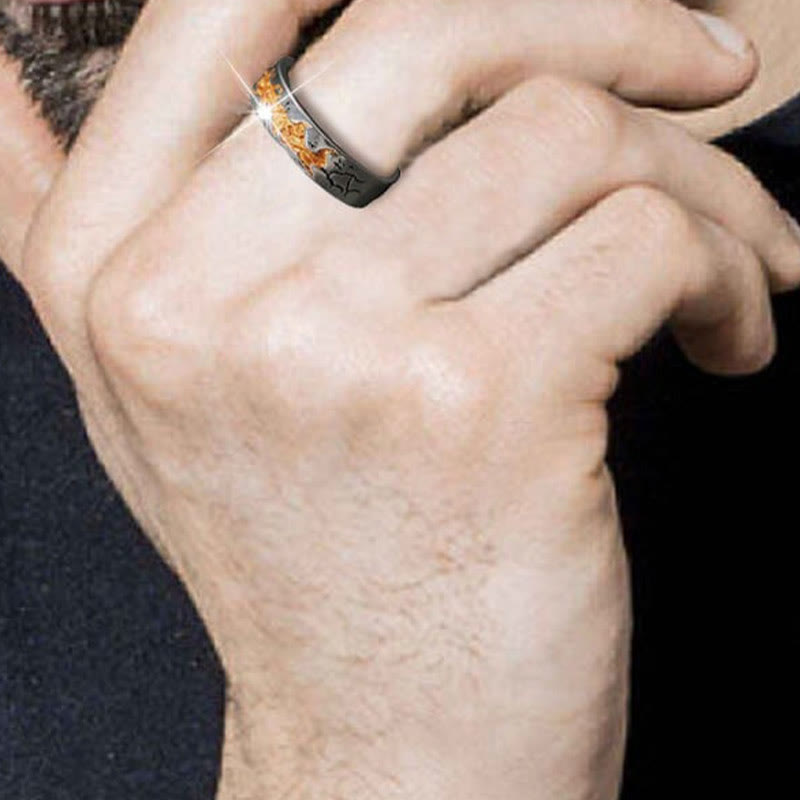 Vintage Burning Fire Ring