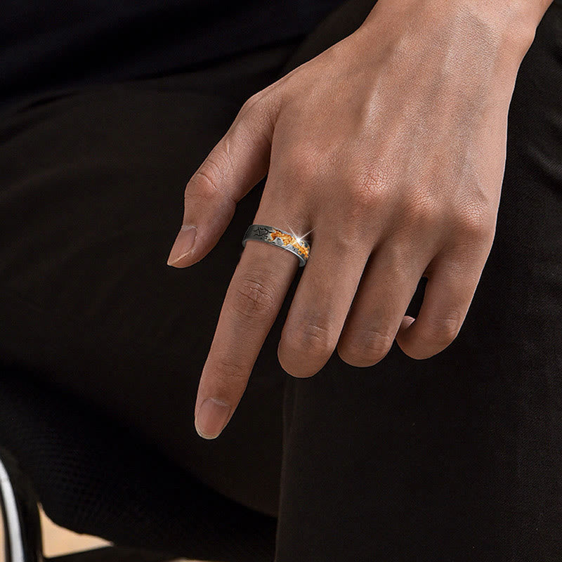 Vintage Burning Fire Ring