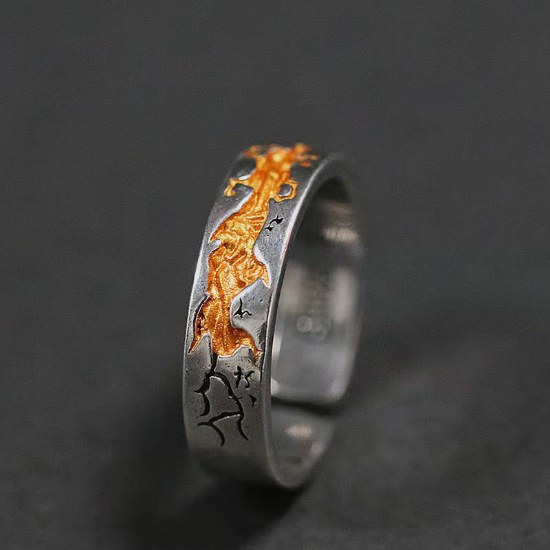 Vintage Burning Fire Ring