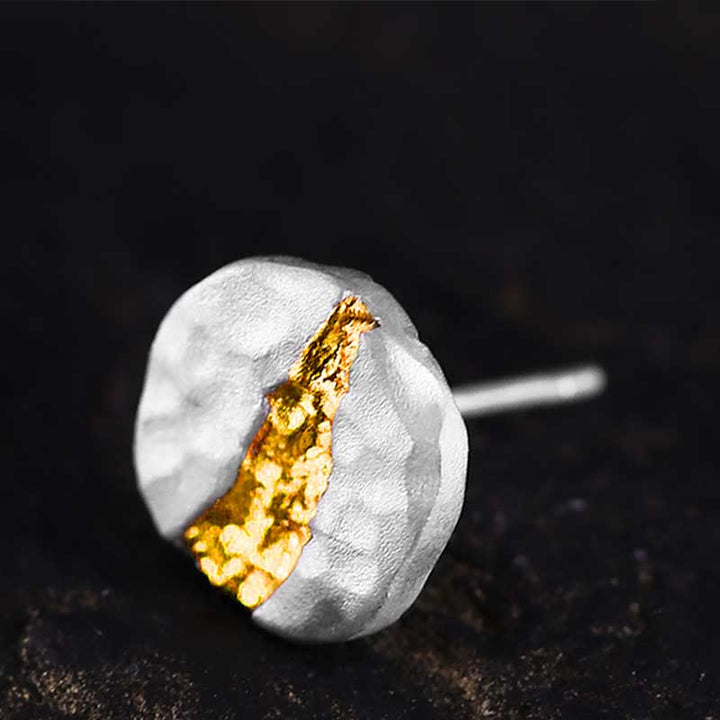 Handcrafted 999 Silver Moonlit Mountain Earrings