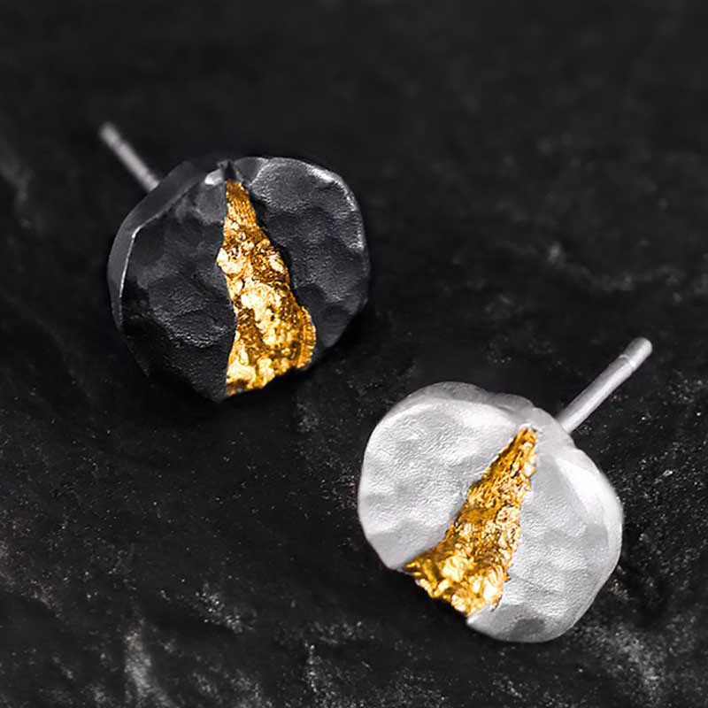 Handcrafted 999 Silver Moonlit Mountain Earrings