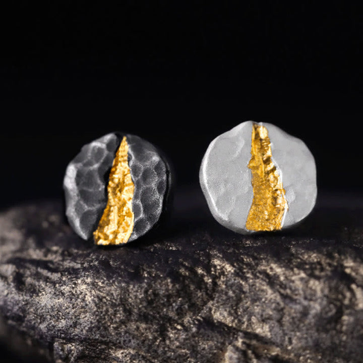 Handcrafted 999 Silver Moonlit Mountain Earrings
