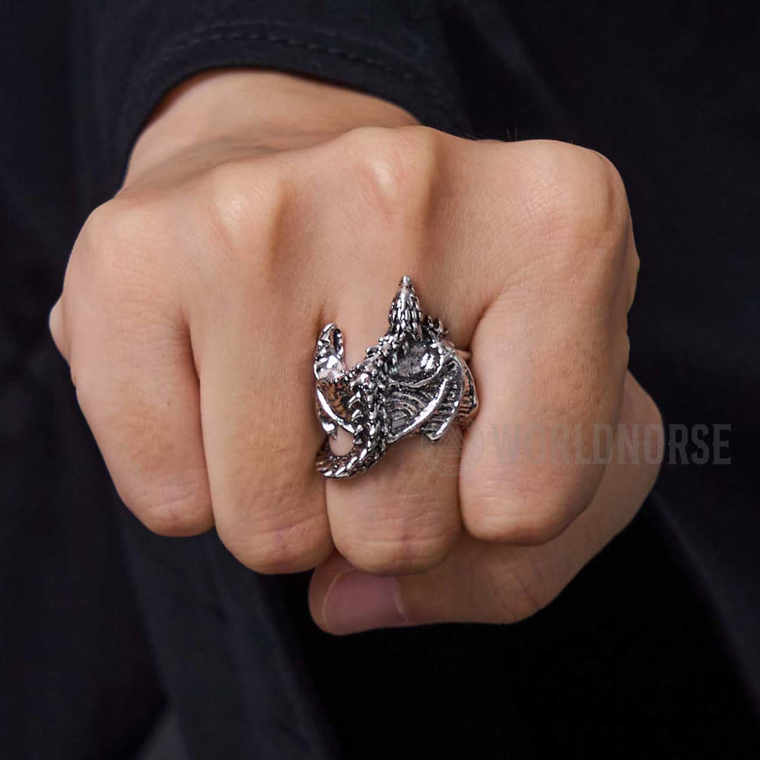 Dragon Open Design Gothic Ring