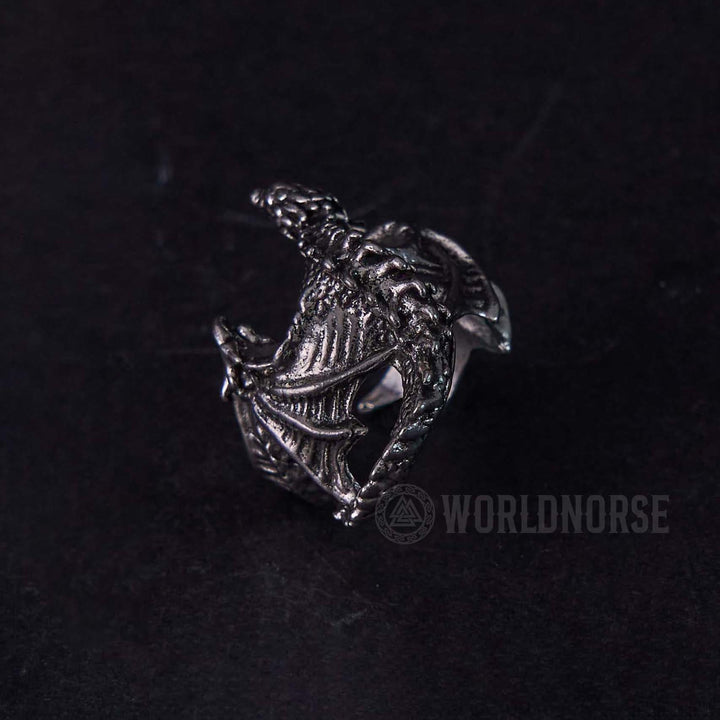 Dragon Open Design Gothic Ring