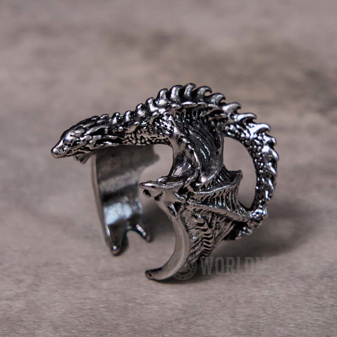Dragon Open Design Gothic Ring