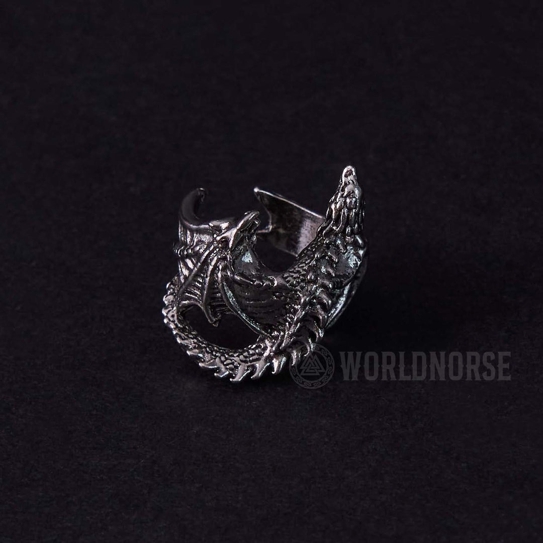 Dragon Open Design Gothic Ring
