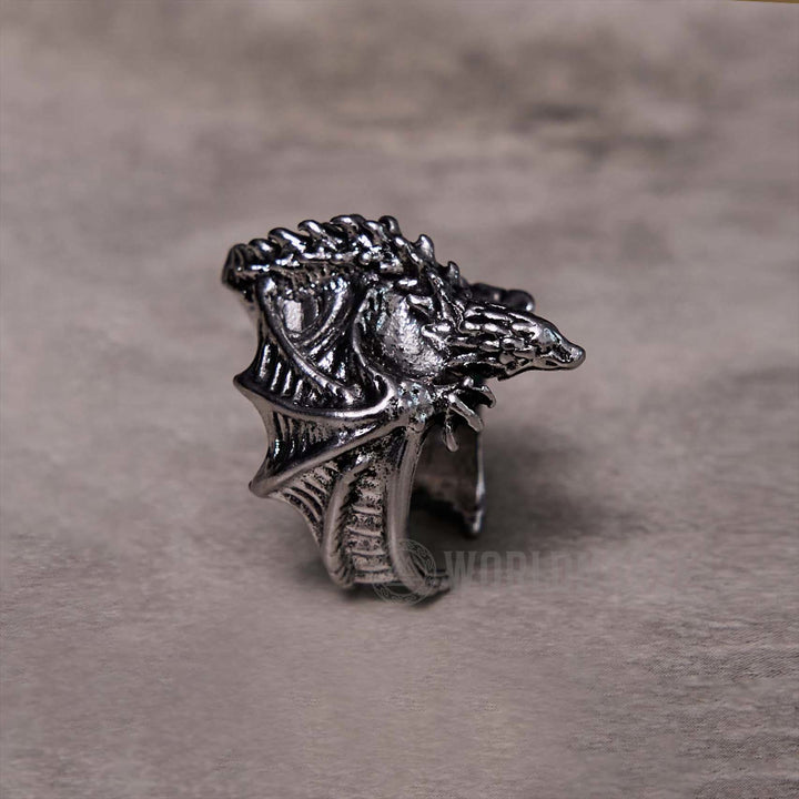 Dragon Open Design Gothic Ring
