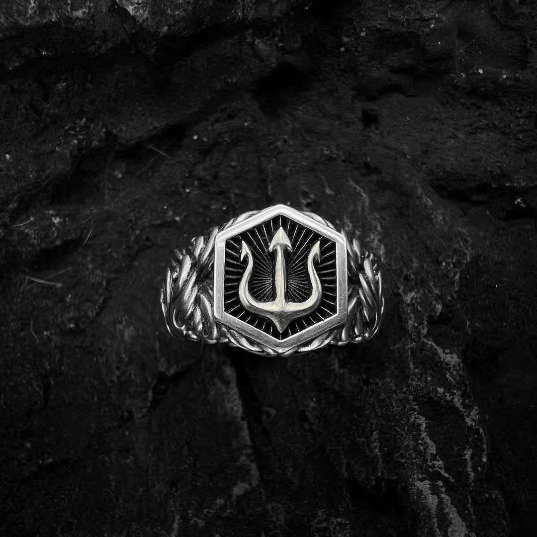 Poseidon Trident Battle Ring