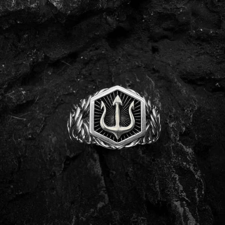 Poseidon Trident Battle Ring
