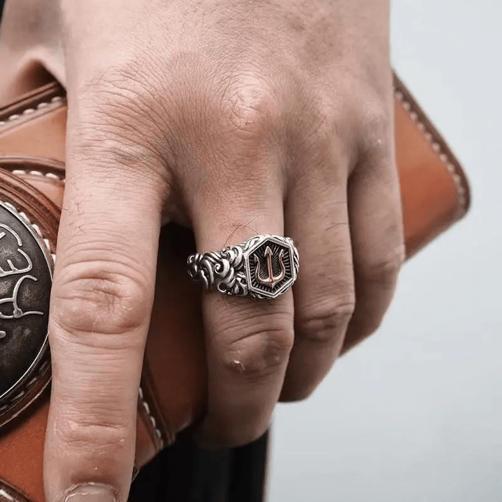 Poseidon Trident Battle Ring