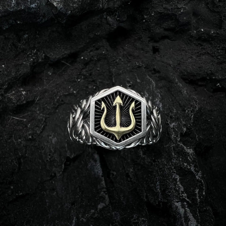 Poseidon Trident Battle Ring