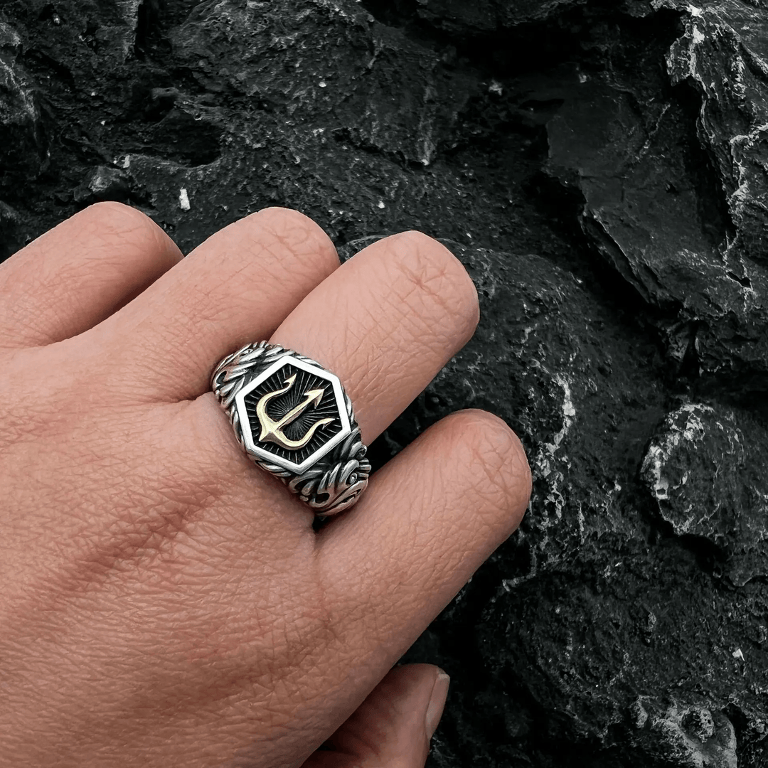 Poseidon Trident Battle Ring