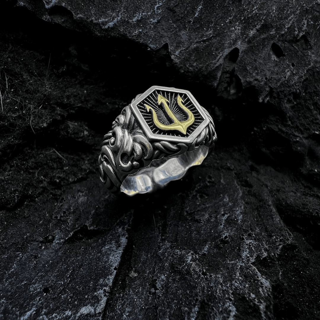 Poseidon Trident Battle Ring