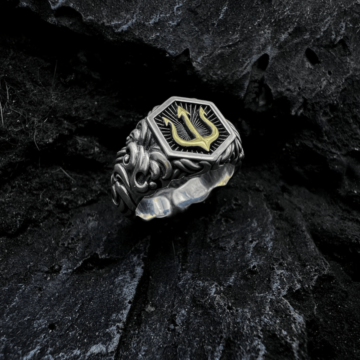 Poseidon Trident Battle Ring