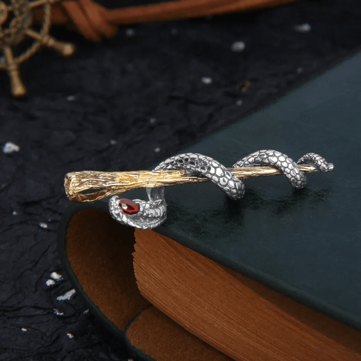 Ancient Egypt Staff Of Snake Protection God Necklace