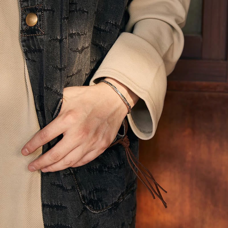 Inscribed Artisan Cuff Bracelet