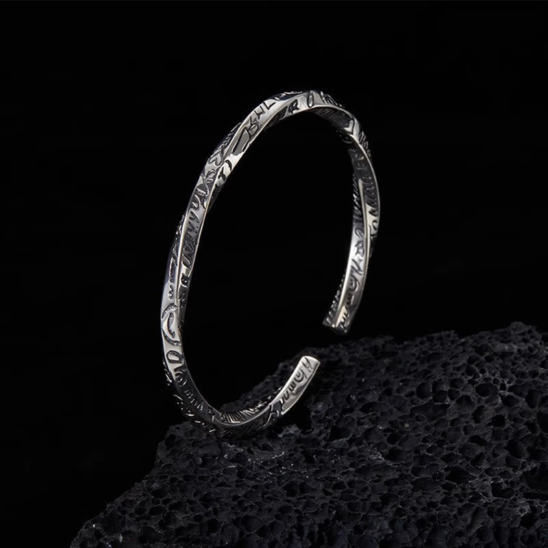 Inscribed Artisan Cuff Bracelet