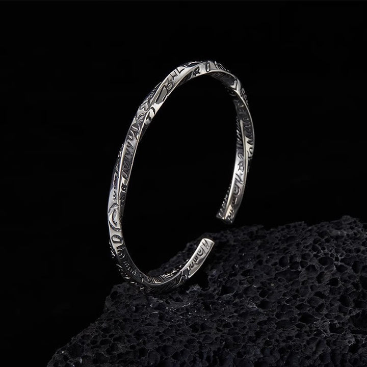 Inscribed Artisan Cuff Bracelet
