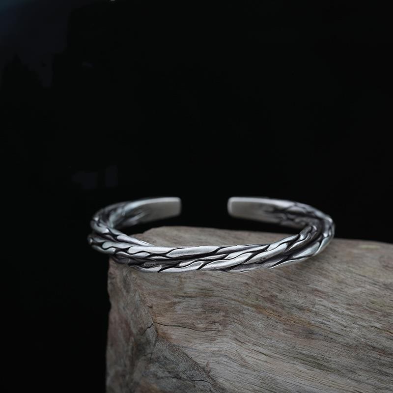Handcrafted Dual Twist Cuff Bracelet