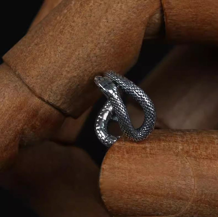 Gothic Coiled Snake Ear Cuffs