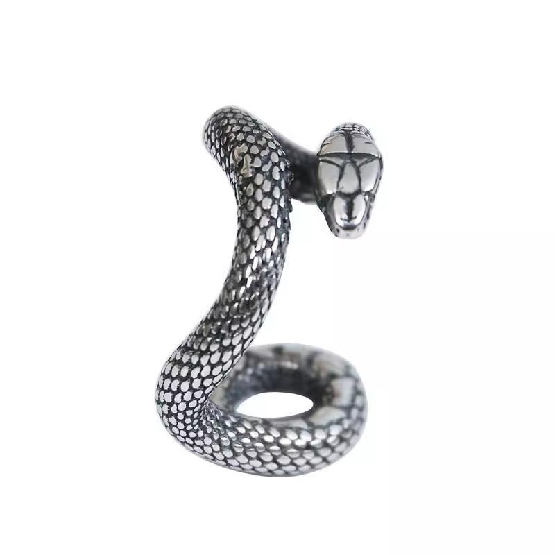 Gothic Coiled Snake Ear Cuffs
