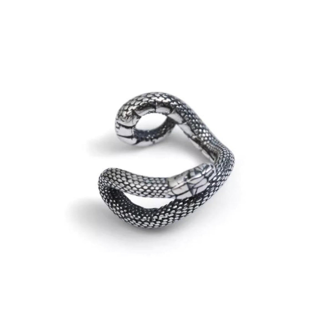 Gothic Coiled Snake Ear Cuffs