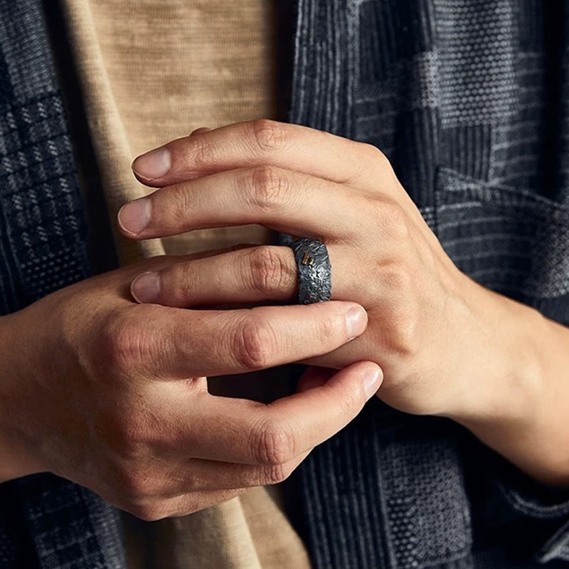 Rugged Hammered Texture Ring