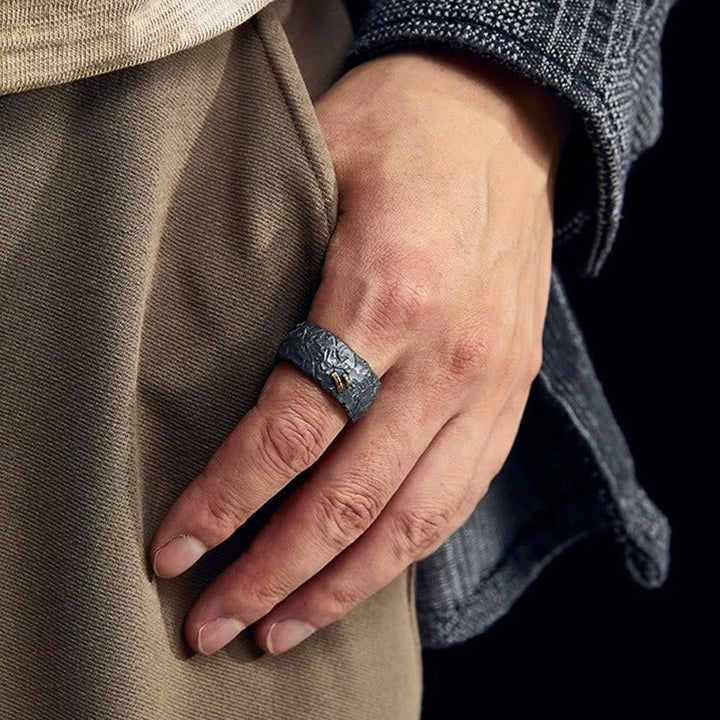 Rugged Hammered Texture Ring