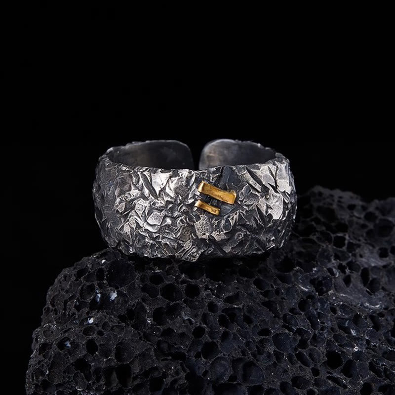 Rugged Hammered Texture Ring