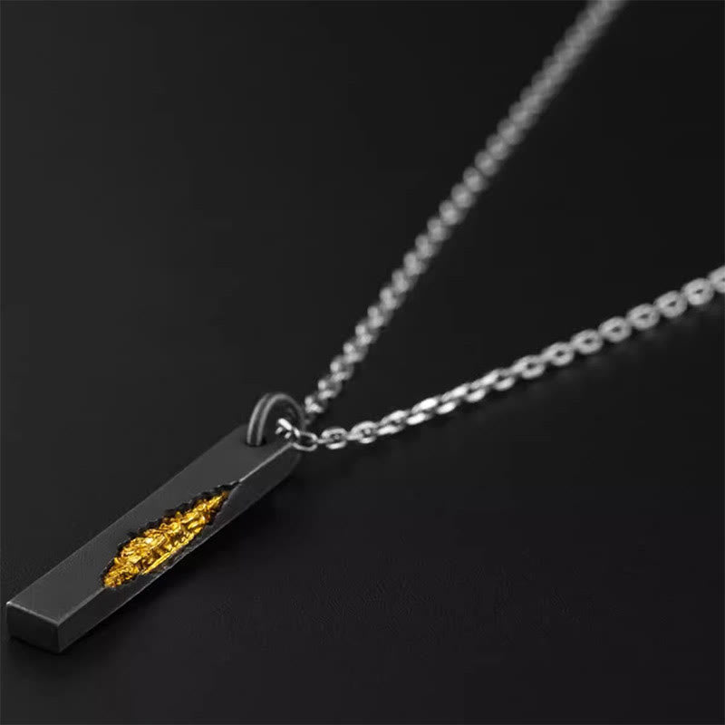 Fire Fragment Bar Necklace