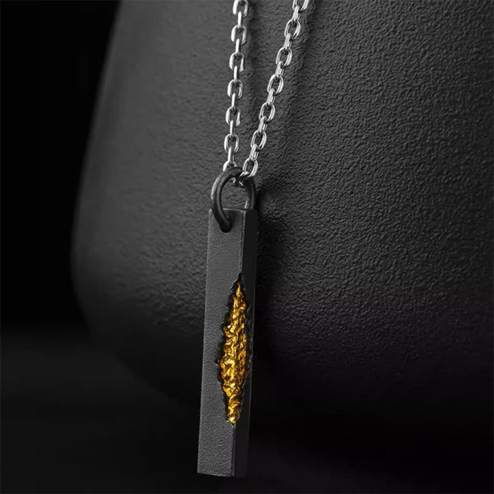 Fire Fragment Bar Necklace