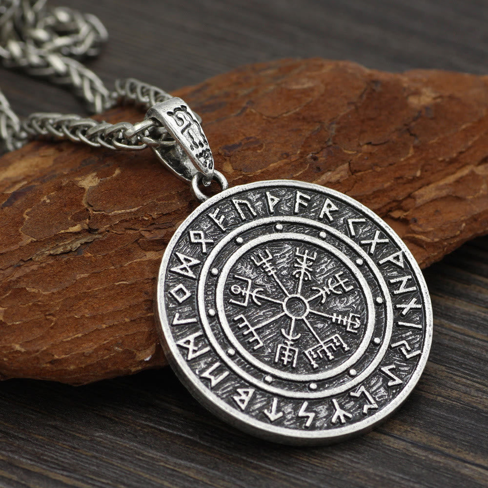 Vegvisir Rune Round Necklace