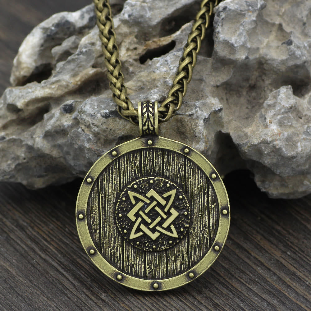Viking Round Shield Necklace
