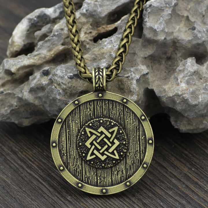 Viking Round Shield Necklace