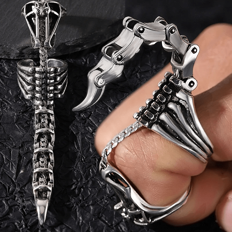 Gothic Scorpion Tail Adjustable Ring