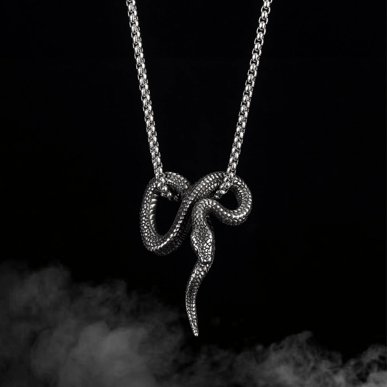Gothic Python Snake-Shaped Necklace