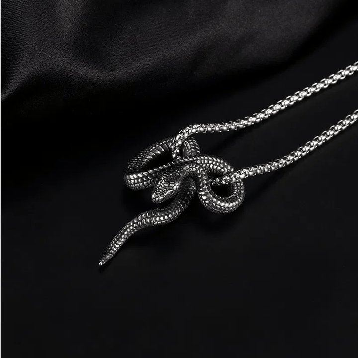 Gothic Python Snake-Shaped Necklace