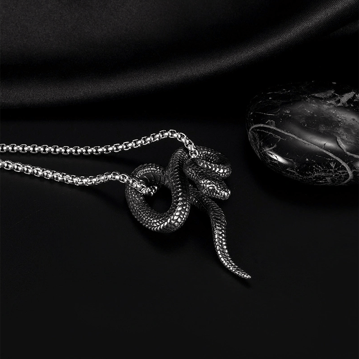 Gothic Python Snake-Shaped Necklace